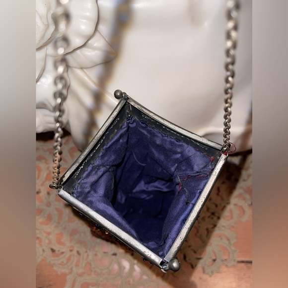 INCREDIBLE Antique ORNATE Colorful Beaded Purse w/Hinged Frame - Native American - Picture 4 of 17